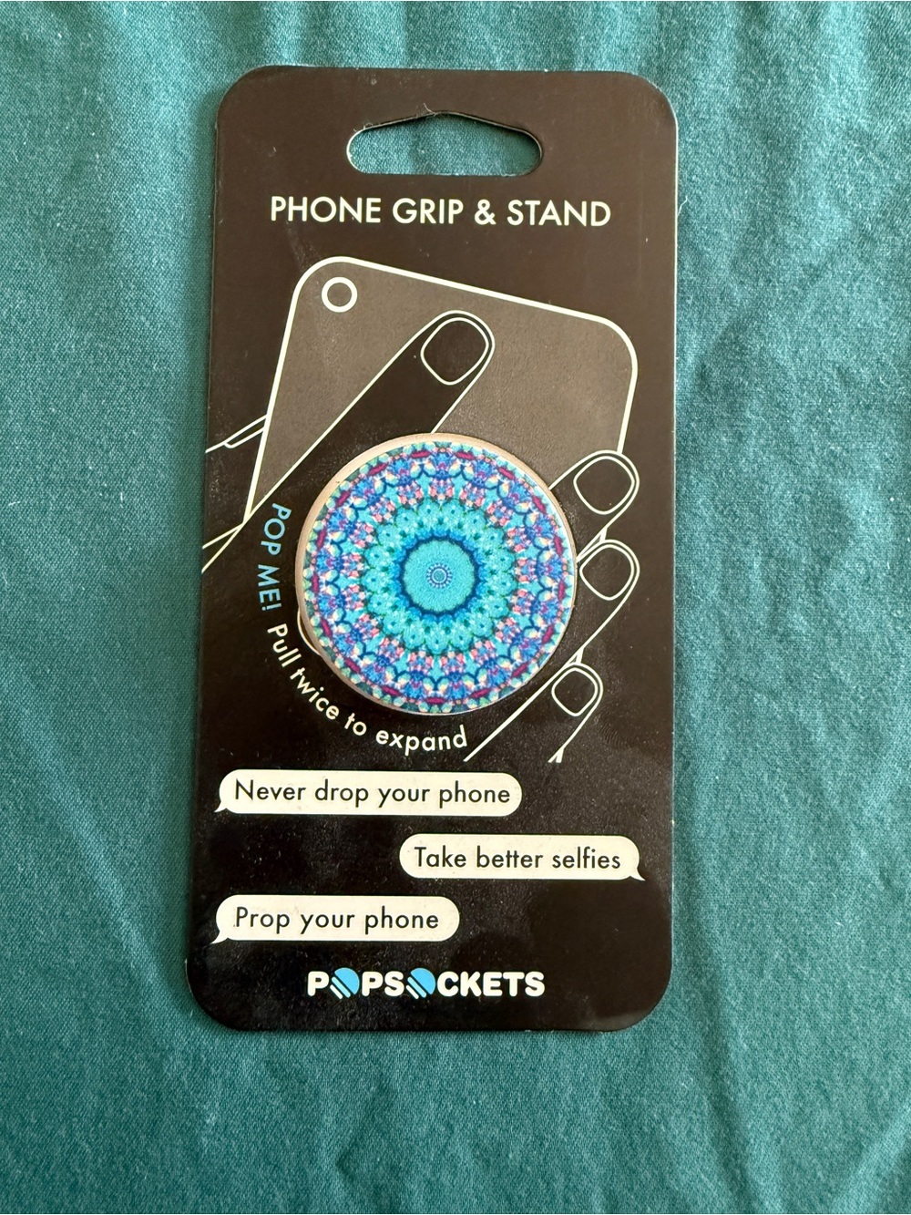 PopSocket Phone Grip & Stand - Blue and Purple Mandala Design